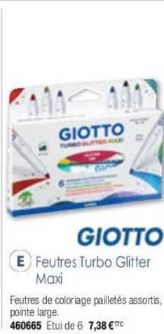 giotto feutres turbo glitter maxi