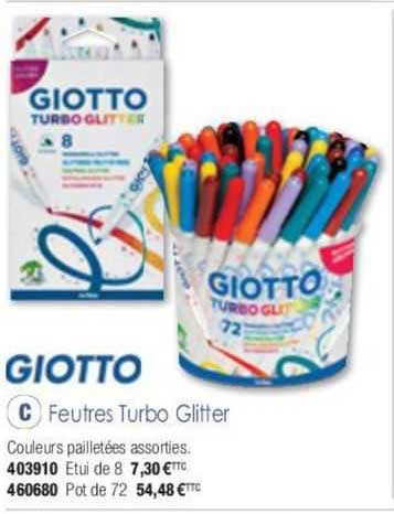 giotto feutres turbo glitter