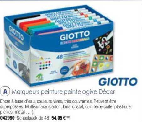 giotto marqueurs peinture pointe ogive décor