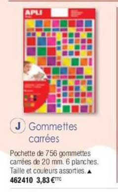 gommettes carrées