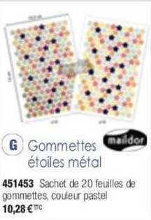 Gommettes étoiles Métal