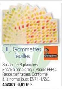 gommettes feuilles