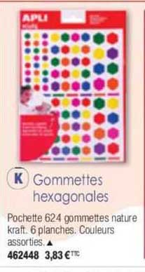 gommettes hexagonales