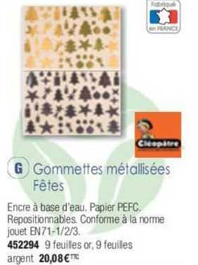 gommettes métallisées fêtes