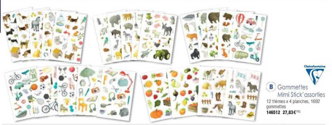 gommettes mimi stick' assorties