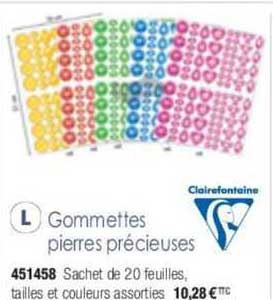 gommettes pierres précieuses