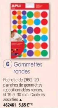 gommettes rondes