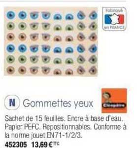 gommettes yeux