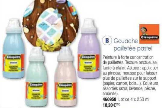 gouache pailletée pastel