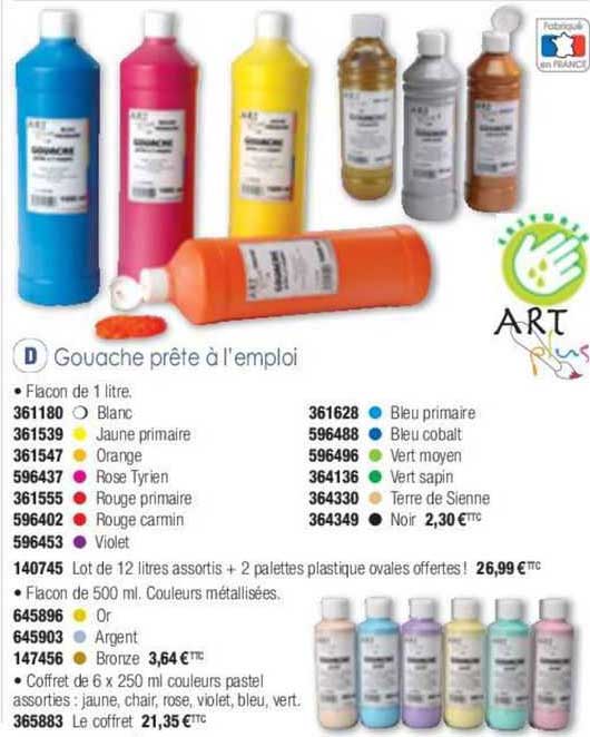 gouache prête à l'emploi