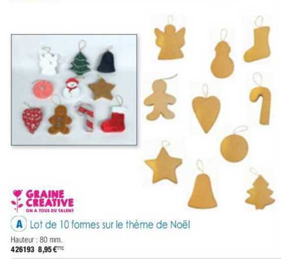 Graine Creative Lot De 10 Gormes Sur Le Thème De Noël