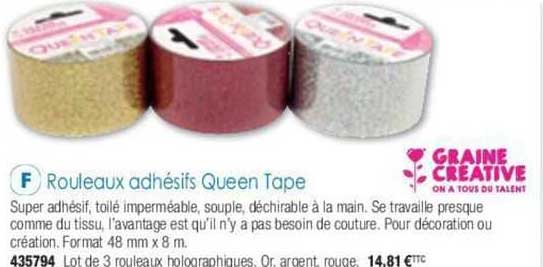 graine creative rouleaux adhésifs queen tape