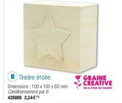 graine creative tirelire étoile