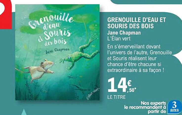 grenouille d'eau et souris des bois - jane chapman - l'élan vert