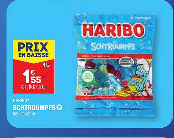 haribo schtroumpfs