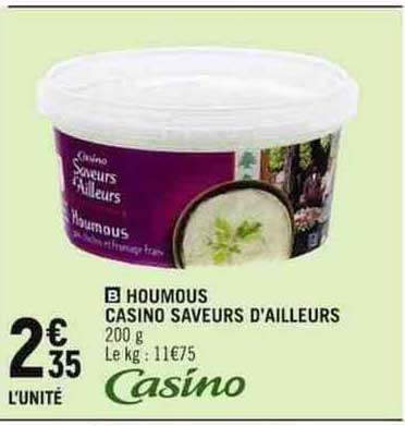 Houmous Casino Saveurs D'ailleurs