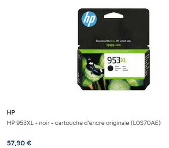 hp 953xl - noir - cartouche d'encre originale