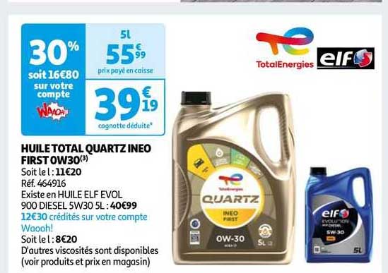 huile total quartz ineo first ow30