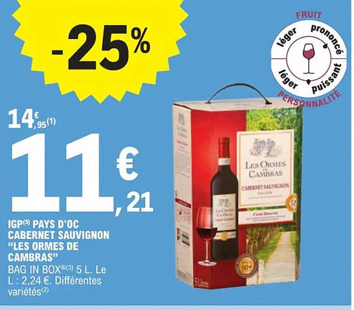 igp pays d'oc cabernet sauvignon "les ormes de cambras"