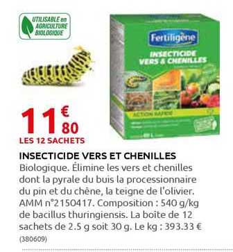 insecticide vers et chenilles