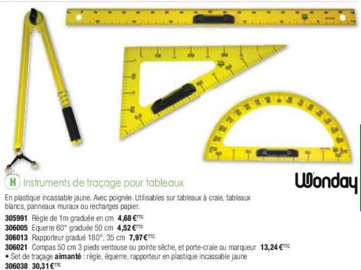 instruments de traçage pour tableaux wonday