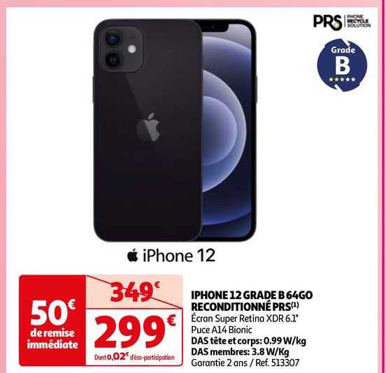 iphone 12 grade b 64 go reconditionné prs