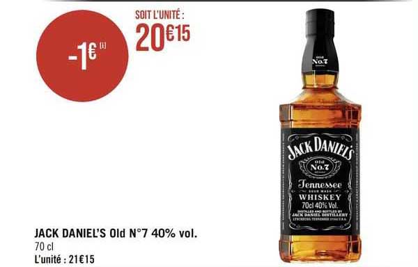 jack daniel's old n°7 40% vol