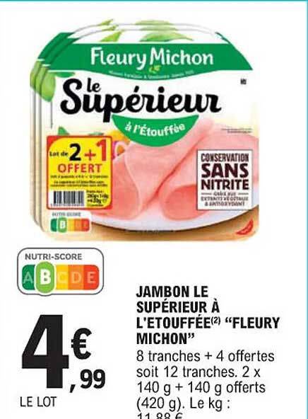 jambon le supérieur à l'étouffée "fleury michon"