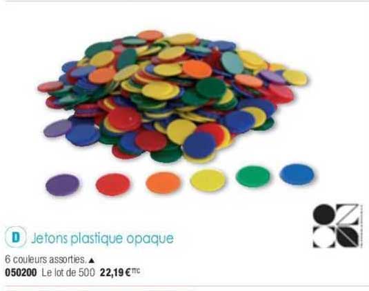 jetons plastique opaque