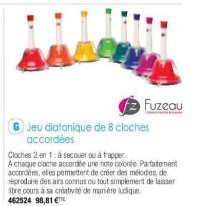 jeu diatonique de 8 cloches accordées fuzeau