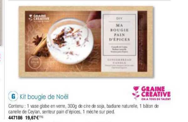 kit bougie de noël graine créative