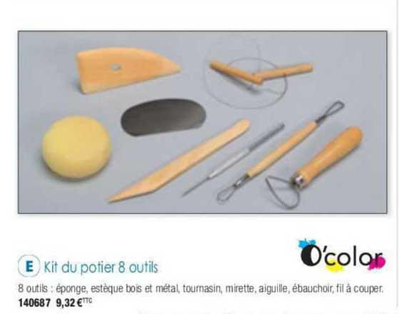 kit du potier 8 outils o'color