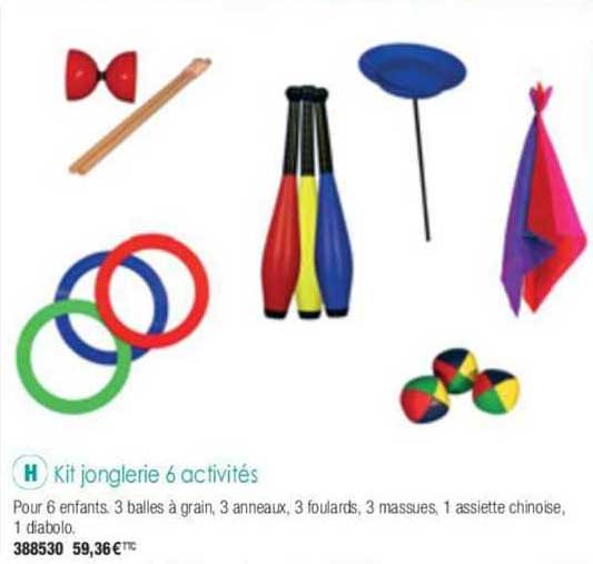 kit jonglerie 6 activités