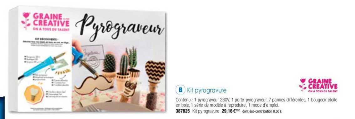 kit pyrogravure graine créative