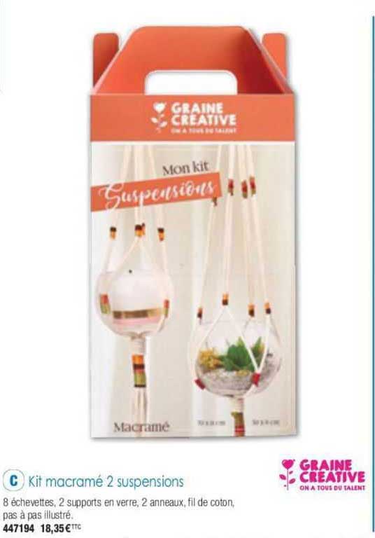 kti macramé 2 suspensions graien creative