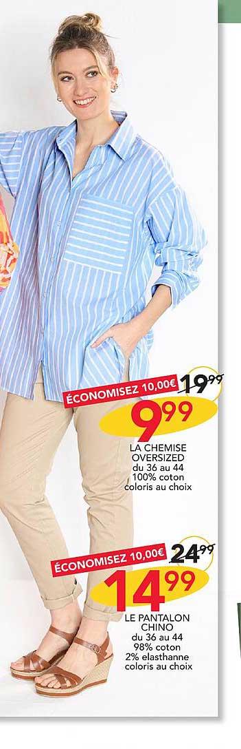 la chemise oversized, le pantalon chino