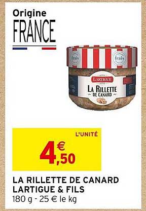 la rillette de canard lartigue & fils