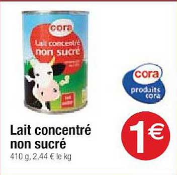 lait concentré non sucré