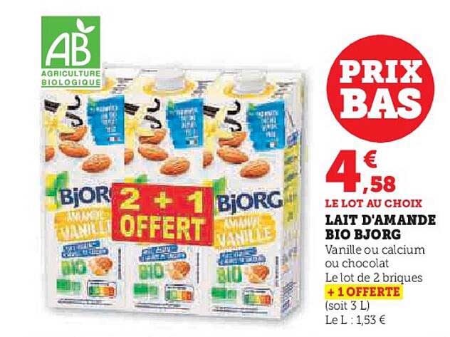 lait d'amande bio bjorg