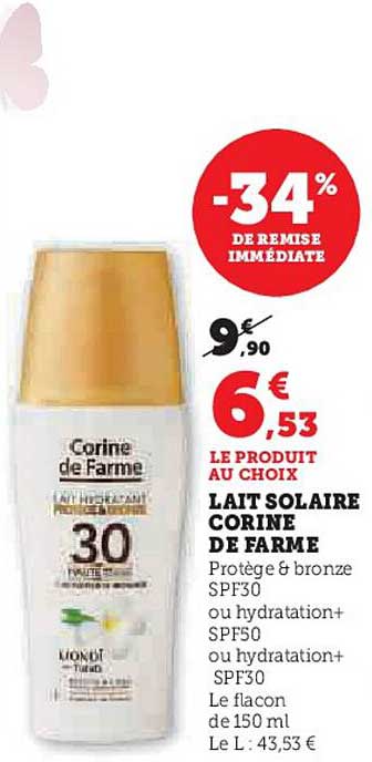 lait solaire corine de farme