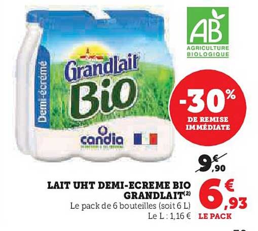 lait uht demi-ecreme bio grandlait