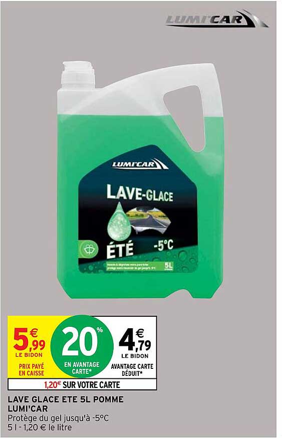 lave glace été 5l pomme lumi'car