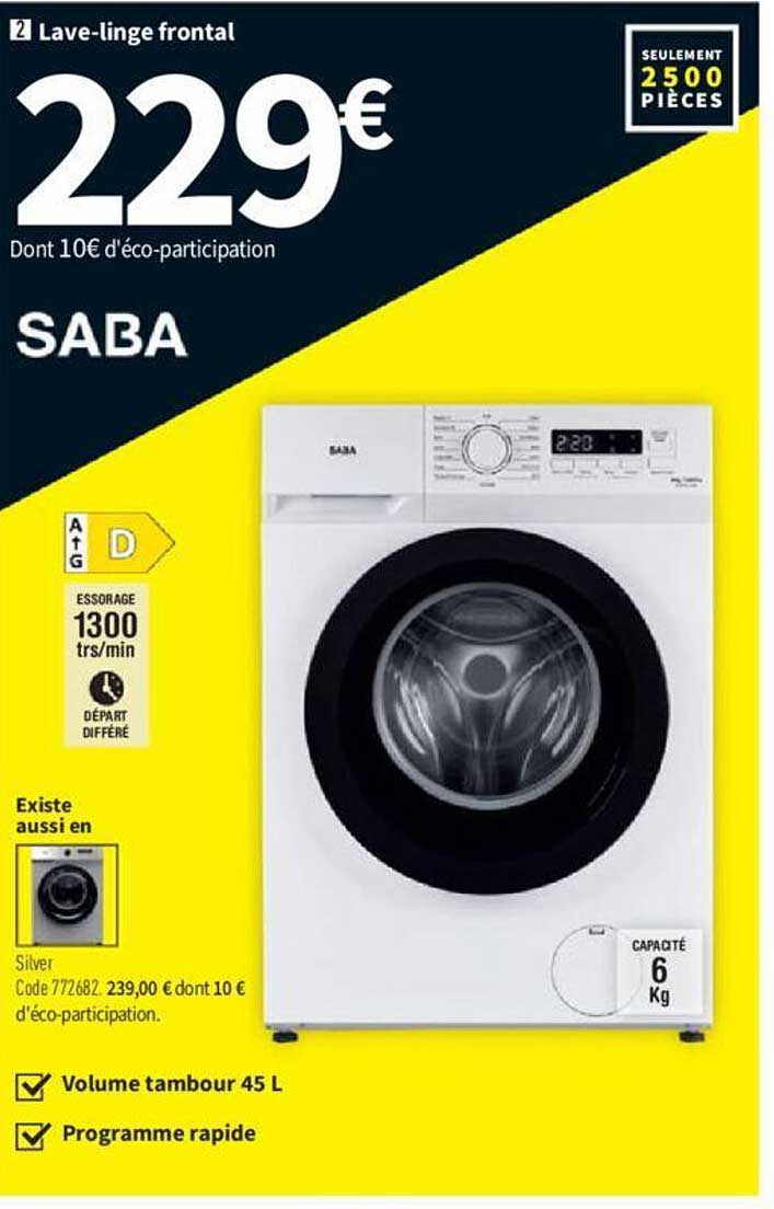 lave-linge frontal saba