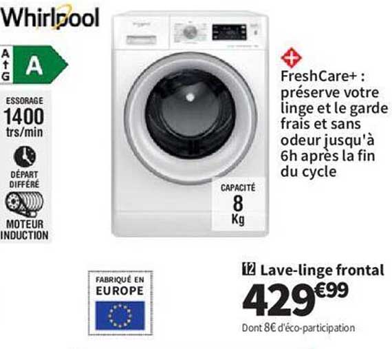 lave-linge frontal whirlpool