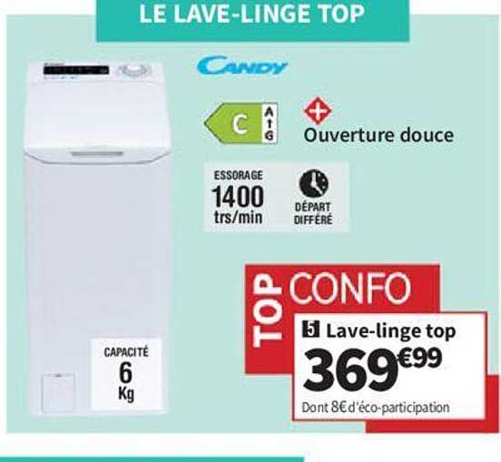 lave-linge top candy