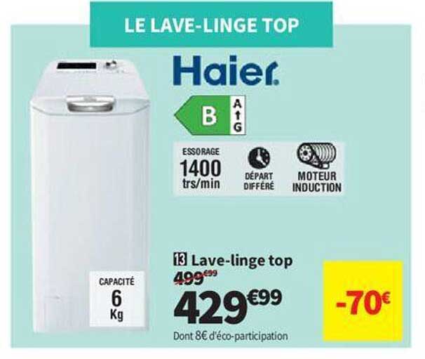 lave-linge top haier