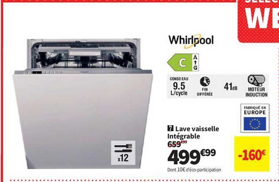 lave vaisselle intégrable whirlpool