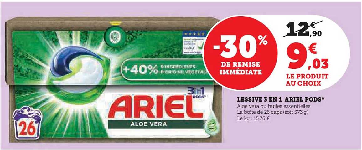 Lessive 3 En 1 Ariel Pods