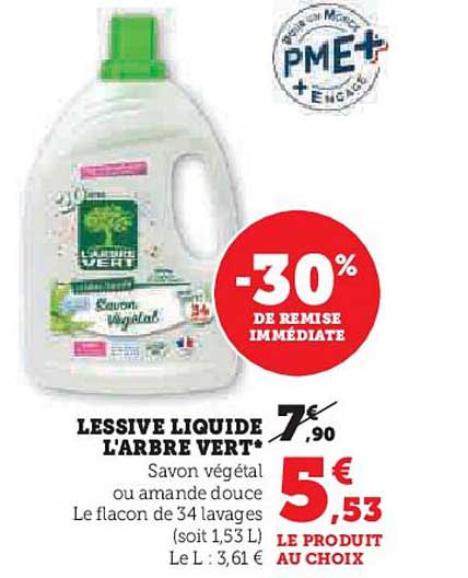lessive liquide l'arbre vert