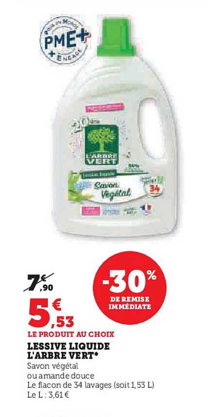 lessive liquide l'arbre vert